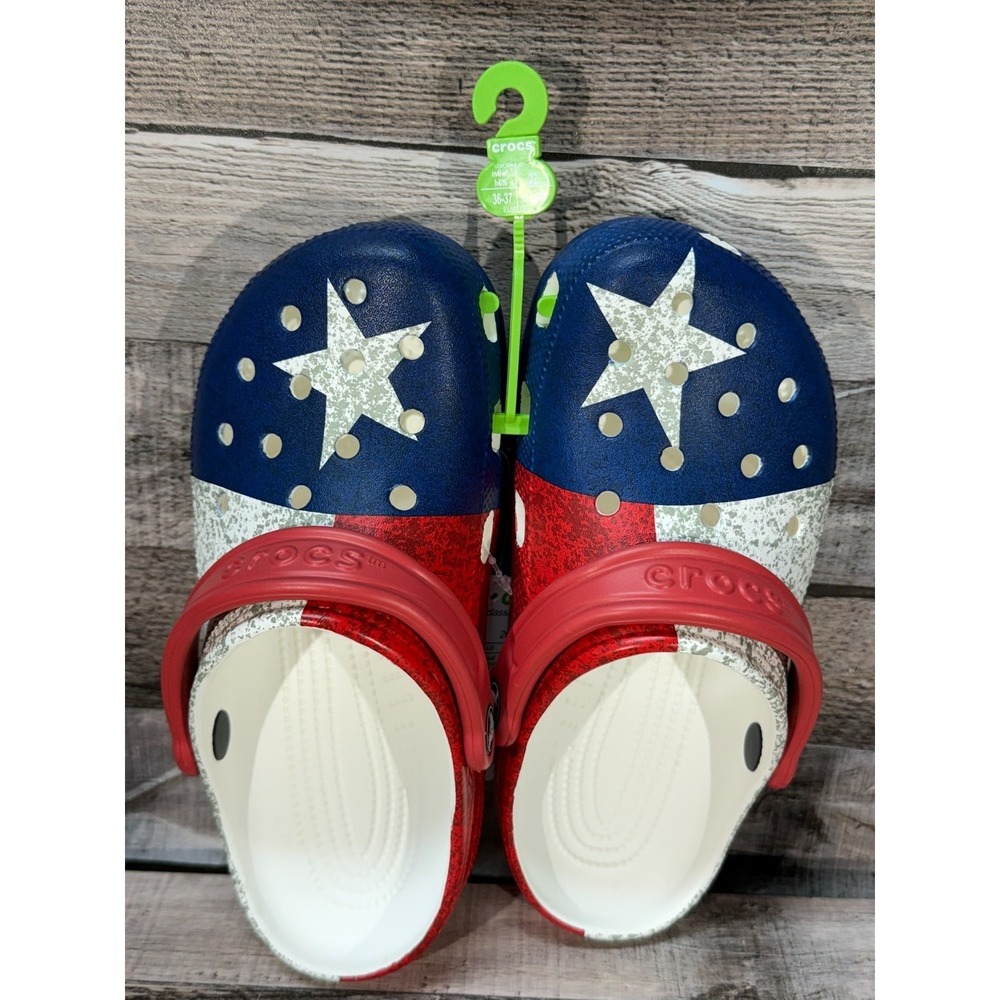 Crocs Classic‎ Texas Flag Clog Size M4/W6